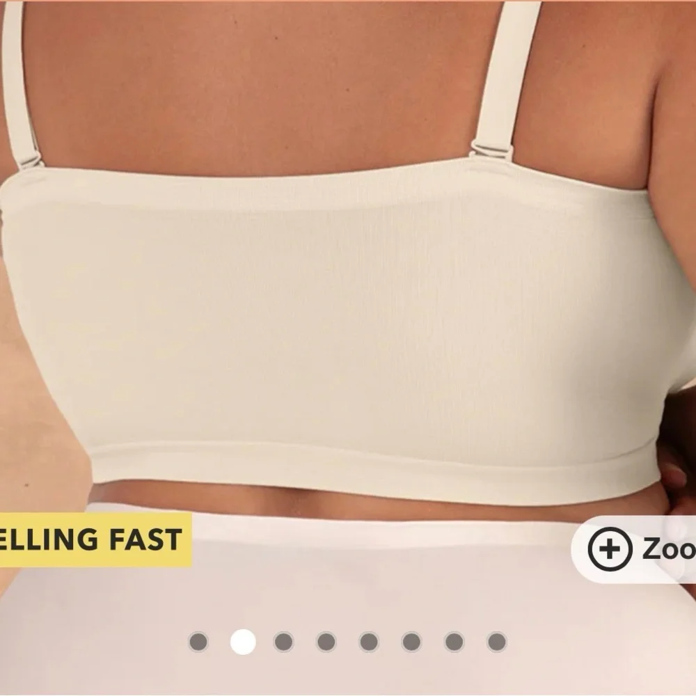 Truekind Convertable Seamless Strapless Nude Bandeau Bra with Removable Straps - Picture 10 of 10